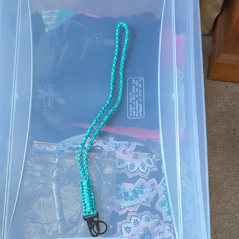 Turquoise Braided Lanyard